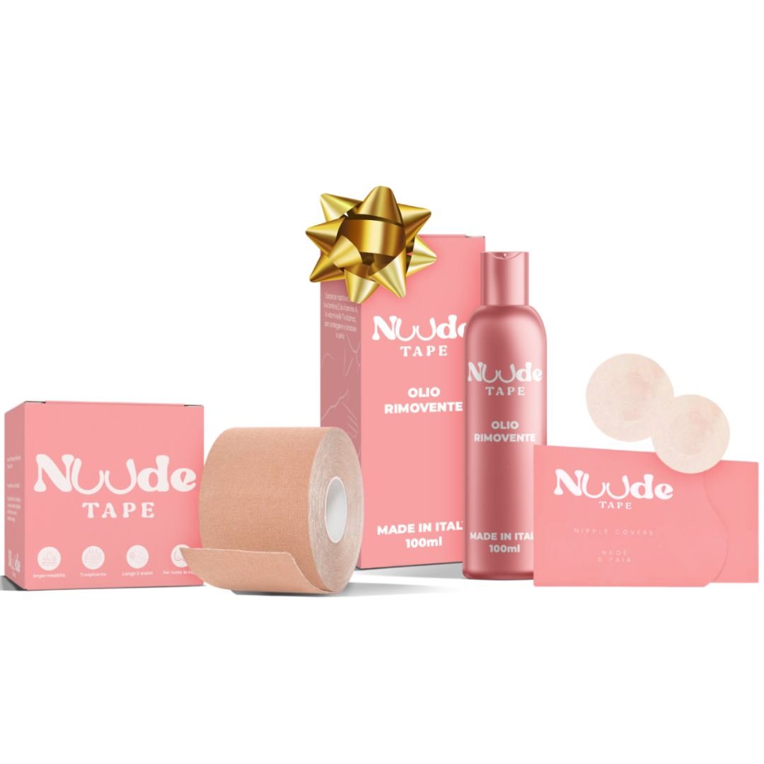 KIT NUUDETAPE + COPRICAPEZZOLI + OLIO RIMOVENTE IN OMAGGIO - NudeTape